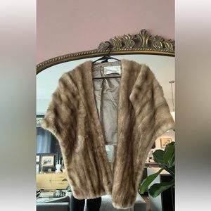 Rare Vintage Mink  Genuine Fur Cape Coat